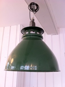 1930's English factory lamps